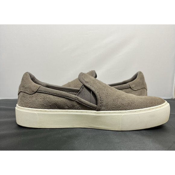 UGG Jass Slip On Suede Sneakers Shoes Woman's Size 7.5 Gray 1106545 Bnfts Chrty - Picture 5 of 13